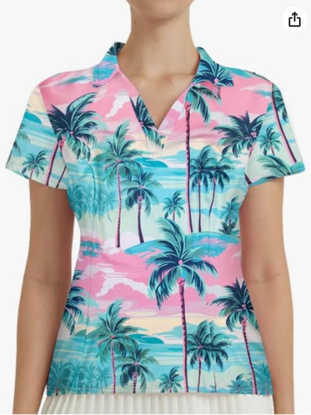 NWT EGELEXY Tropical Palm Tree Golf Polo – Size Extra Large Brand New